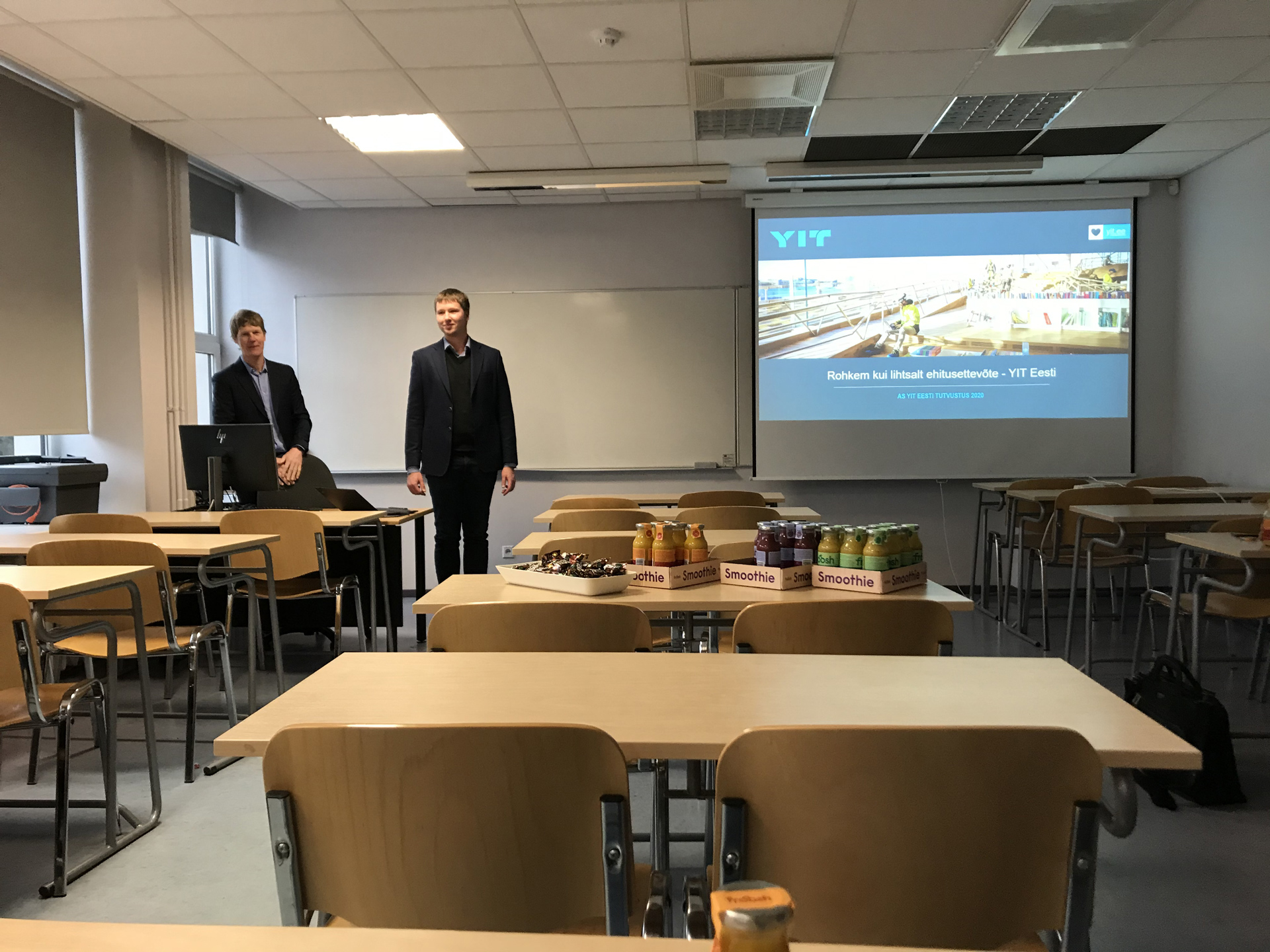 Võti Tulevikku 2020 seminaril tutvustavad YIT Eestit Reimo Ehrstein ja Mark Mihhailenko