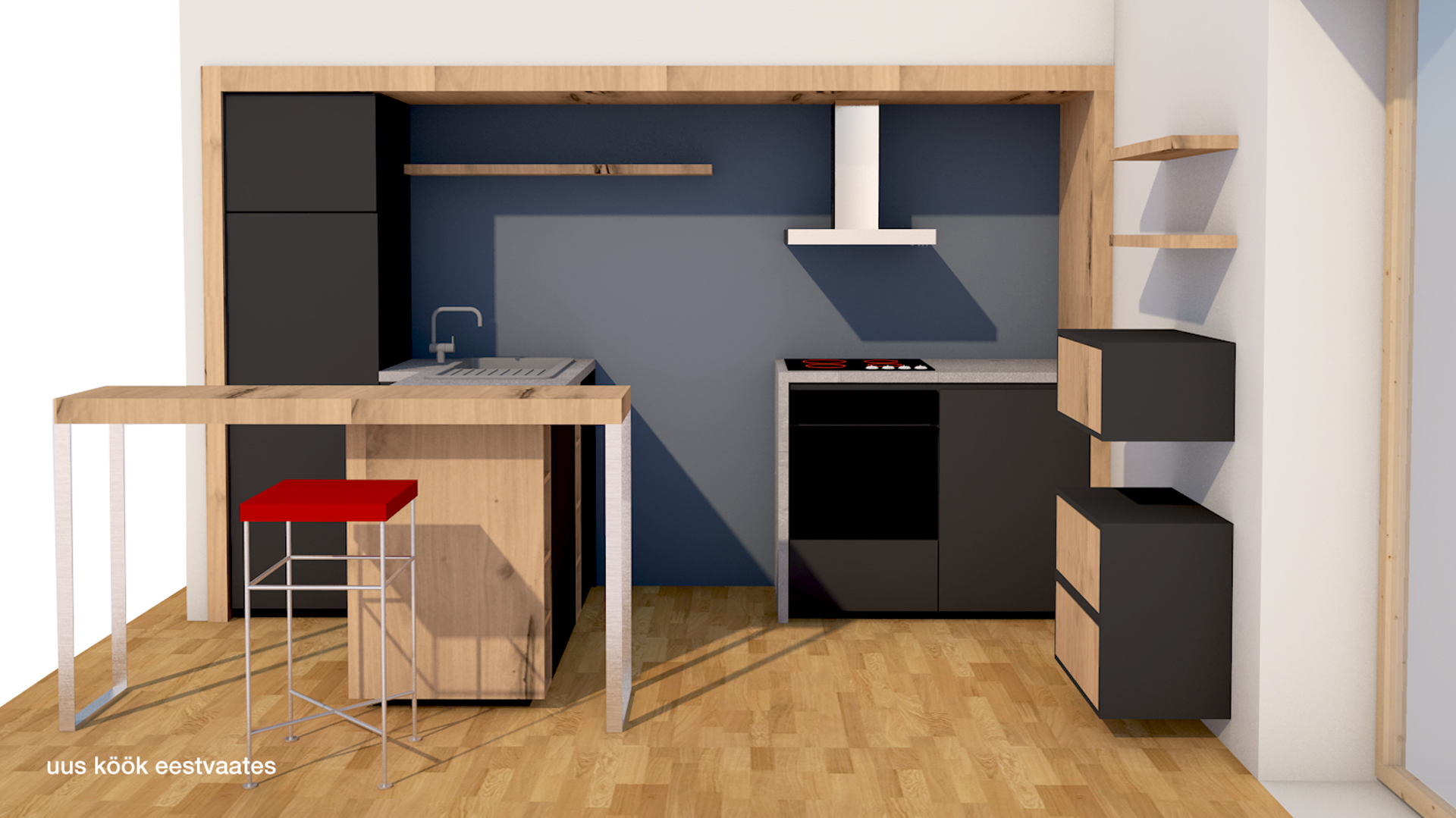 Uue köögi 3D pilt