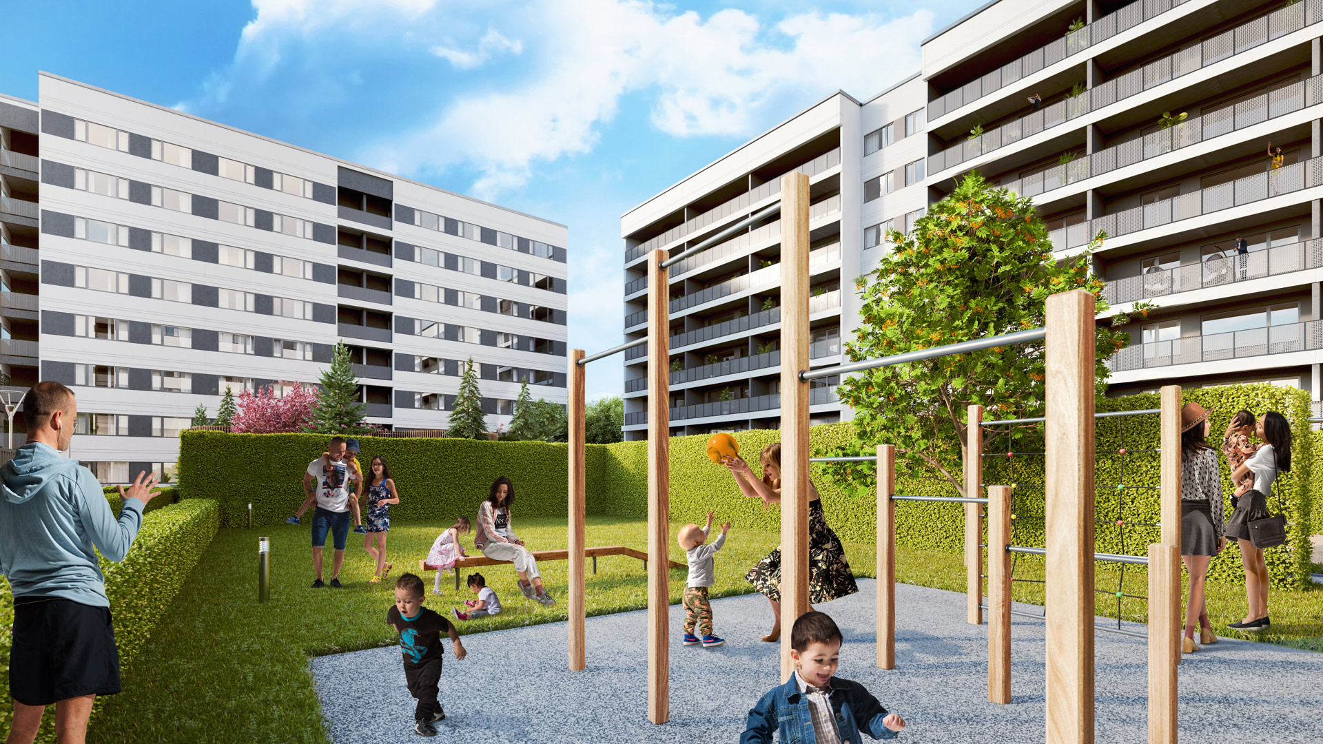 YIT Eesti Liikuri kvartali hoovi manguplats