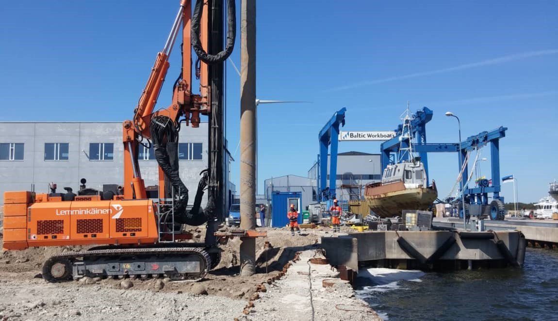 Nasva sadamas kai rajamistööd